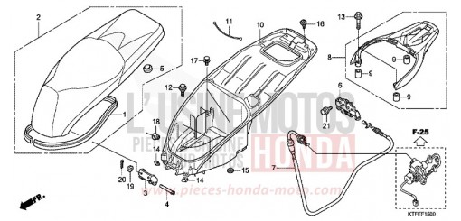 SIEGE/COMPARTIMENT A BAGAGES SH125C de 2012